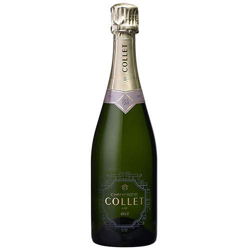 LobStar Enjoyable Seafood Restaurant | Champagne Collet Brut | vol: 12,5% / grapes: 50% pinot maunier, 30% chardonnay, 20% pinot noir / type: champagne brut / origin: france. an anise yellow gold with a fine string of bubbles. notes of white flowers, citrus. stone fruit, such as quince, apple, crisp pear as well as white peach. small delicate touches of spices, cumin, anise and herbs, black tea and lime tea. light pastry notes, like the puff pastry of an apple tart.